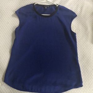 Blue silky Eva Longoria shirt